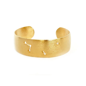 Constellation bracelet finished in 14k gold plating.