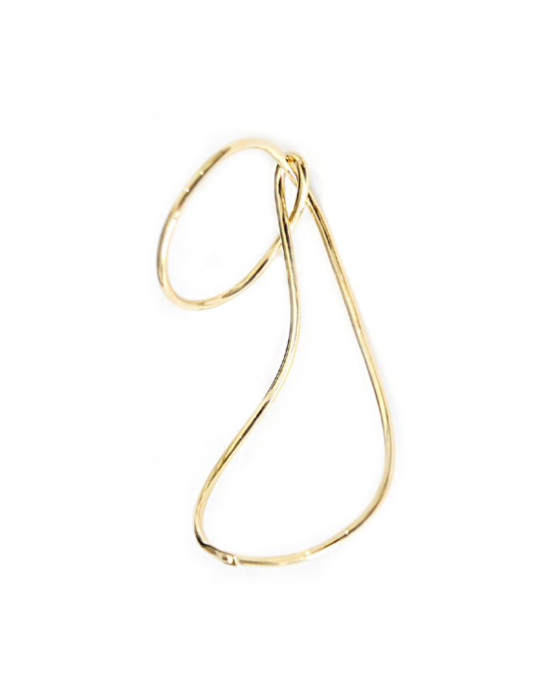 Bracelet-ring with a 14K gold-plated finish